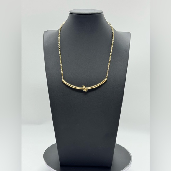 The Limited Gold Knot Slide Necklace - Picture 6 of 8